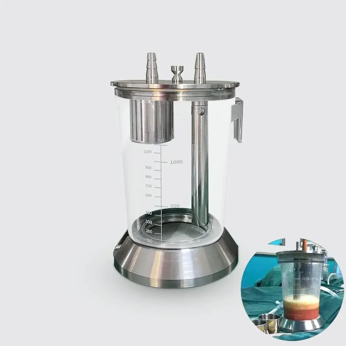2026/Large Volume Lipofilling System Reusable  Collection Canister Kit Made Steel Resin Plastic Metal Hydraulic Electric Powe