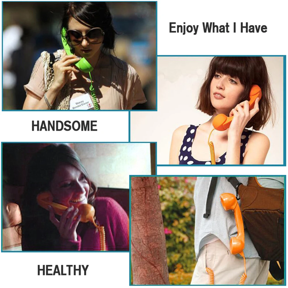 Universal Mobile Phone External Handheld Microphone Classic Cellphone Wired Earpiece Receiver Headset For 3.5mm and Type-C Port