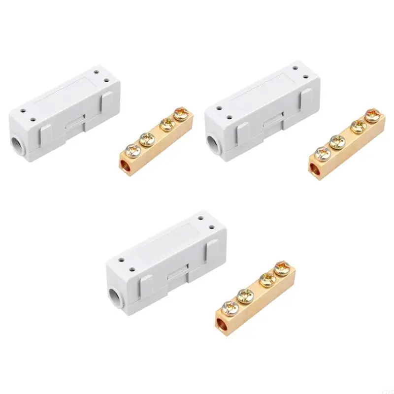 

High Conductivity Terminals Block with Flame Retardant Nylons Shell Double Screw Fixing for Powered Cable Connection C7AC