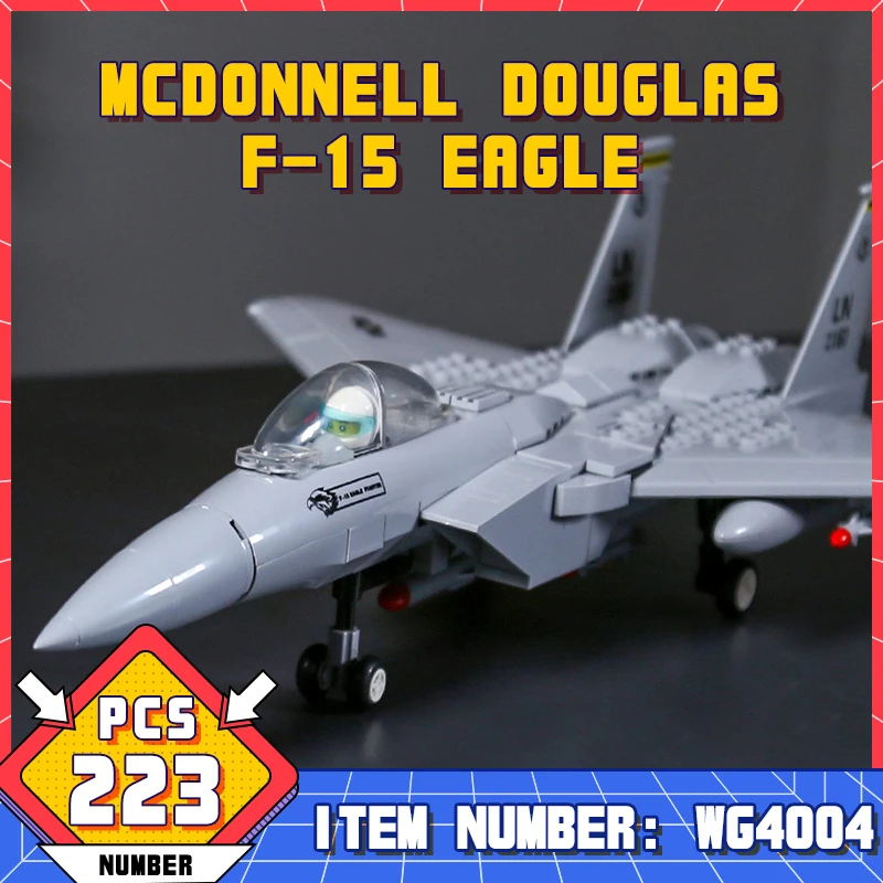 

WG4004 Военный тяжелый бомбовоз Eagle Fighter DIY Модель классического истребителя-носителя оружия ВВС Модель реактивного самолета Кирпичи игрушки Супер Настольный Декор для мальчиков Подарок на праздник