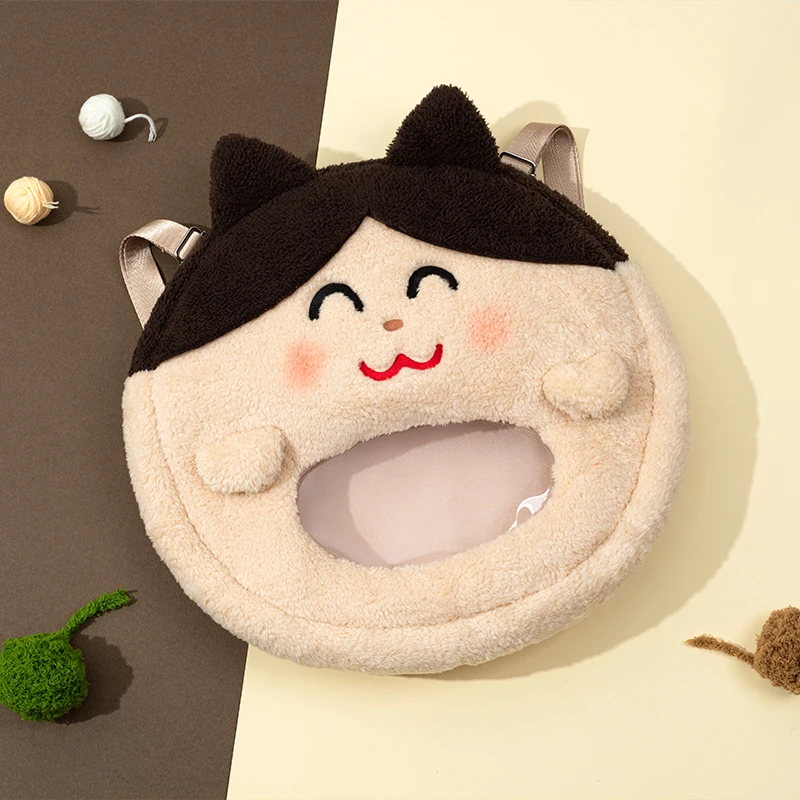 Bolsa oficial Irasutoya periférica estilo gato Ita, lindo gato pequeño, mochila de gran capacidad, bolsa de almacenamiento para muñecas, adorno, regalo de cumpleaños