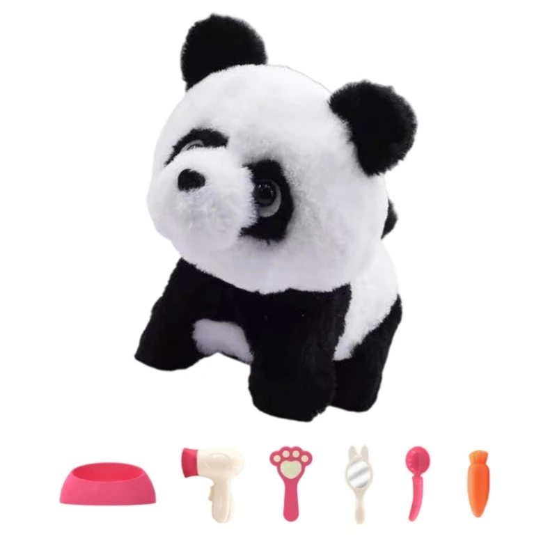 Đồ chơi động vật điện sang trọng tương tác với âm thanh thực tế và thiết kế robot cho trẻ Giả vờ chơi Nuôi thú cưng A2UB