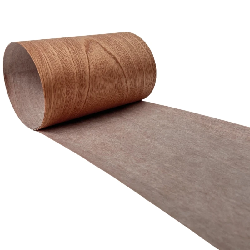 27*250cm Natural Crown Cut Sapele Veneer Sheets for DIY, Guitar, Stereo Speakers, Cabinets, WoodCrafts, Red Wood Veneer Roll