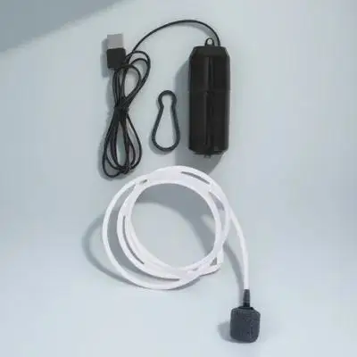 1 مجموعة صغيرة USB كتم خزان الأسماك مضخة الأكسجين البلاستيك حوض السمك مضخة هواء صغيرة المحمولة مهوية خزان الأسماك الفوار كتم الأكسجين مهوية