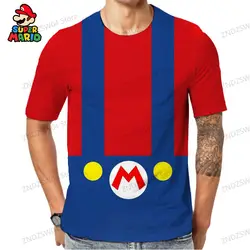 Men's Children's T-Shirt Mario Y2k 2024 Streetwear Anime Short Sleeve Tops Mens Clothes Quick Dry 110-6XL Harajuku Style Fashion