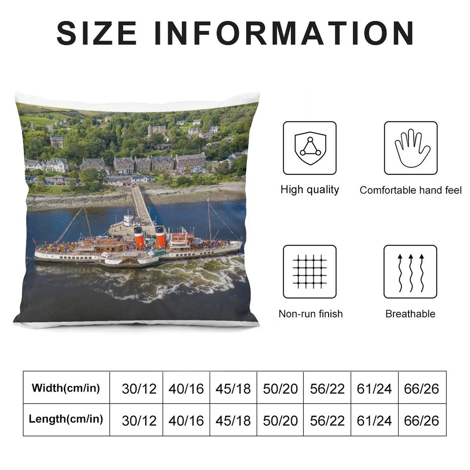 Paddle Steamer Waverley at Kilcreggan Throw Pillow Cushion Child Custom Cushion pillow