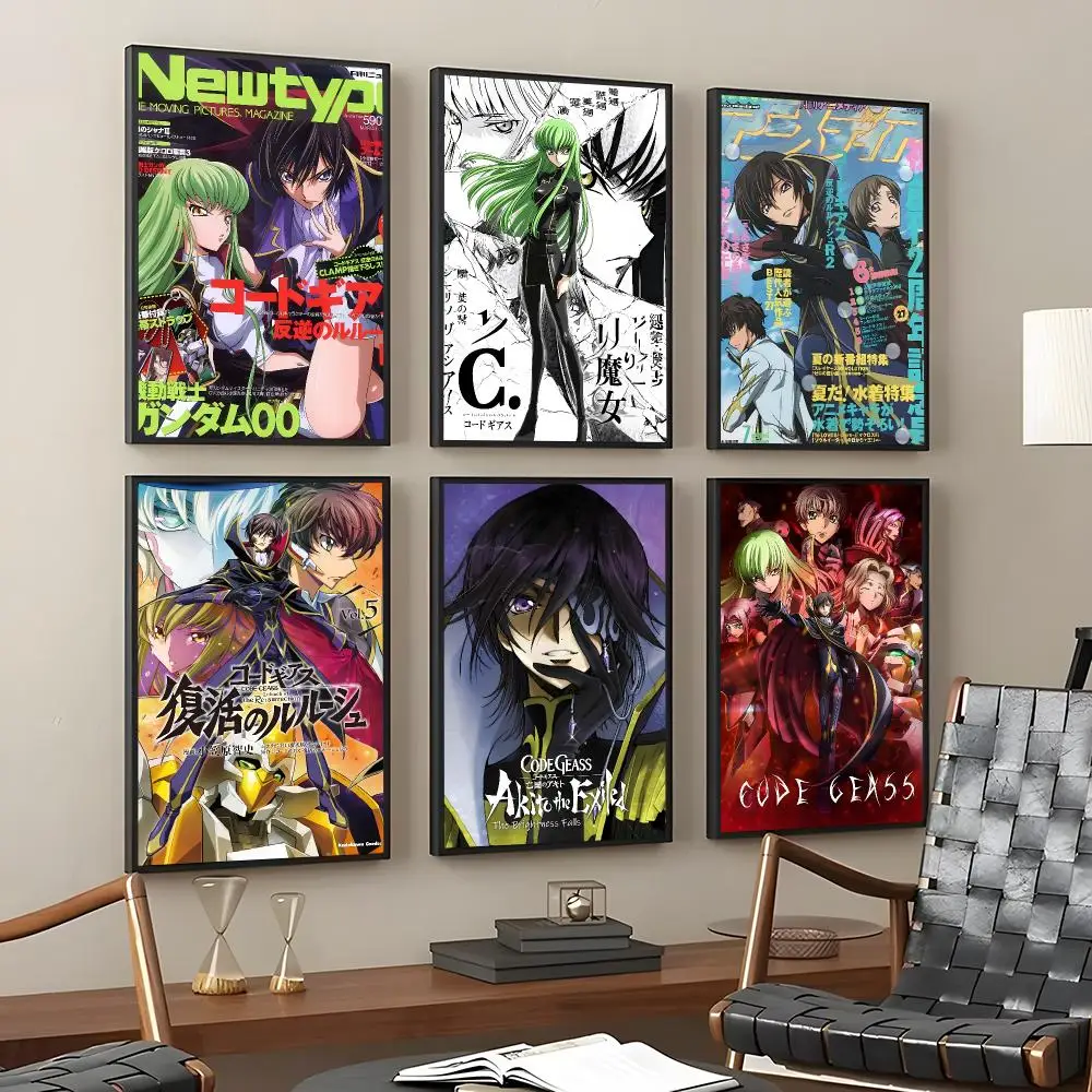 Anime C-Code Geass Painting Calligraphy HD Art Wall Room Decor Home Waterproof Home Living Bar Decorative Paintings