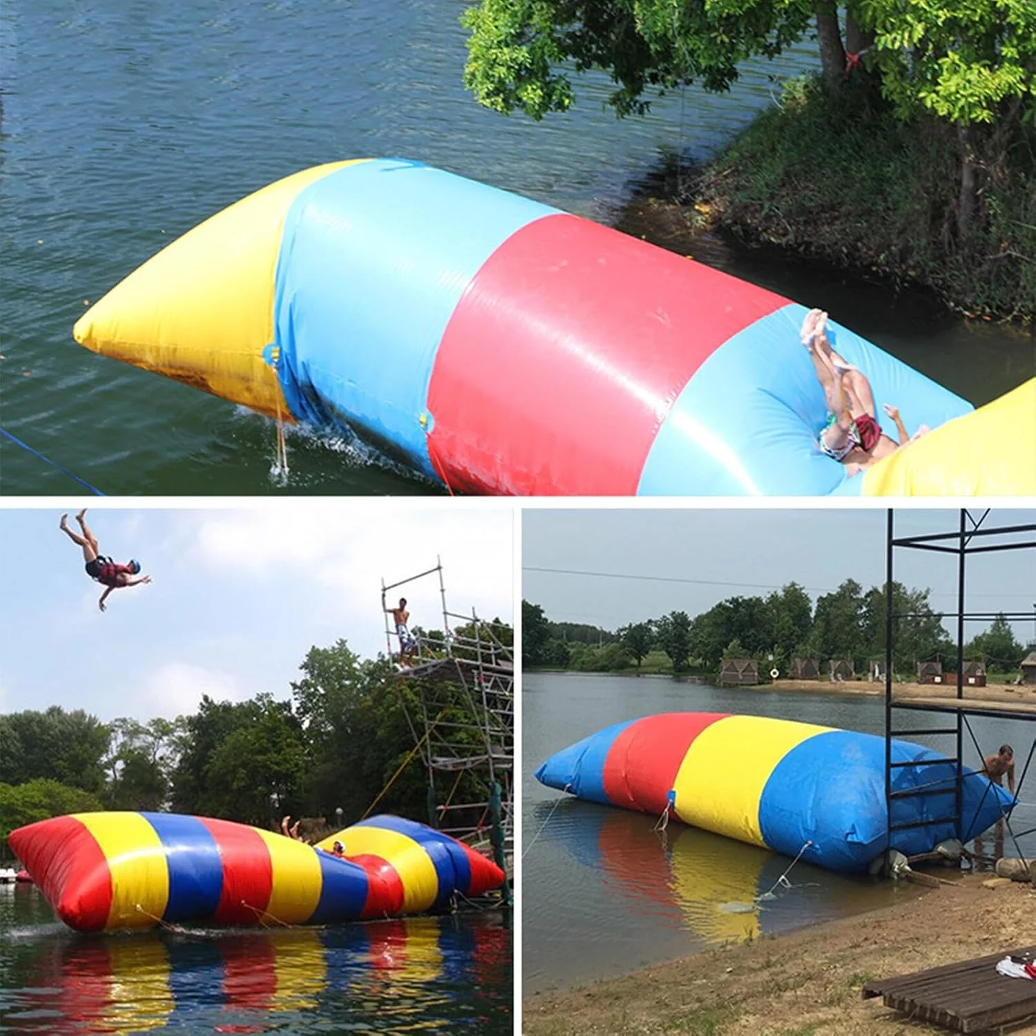 Popular 6*2M 0.9MM Inflatable Water Catapult Blob Inflatable Blob Jumping Water Blob Jump For Sale Water Pillow