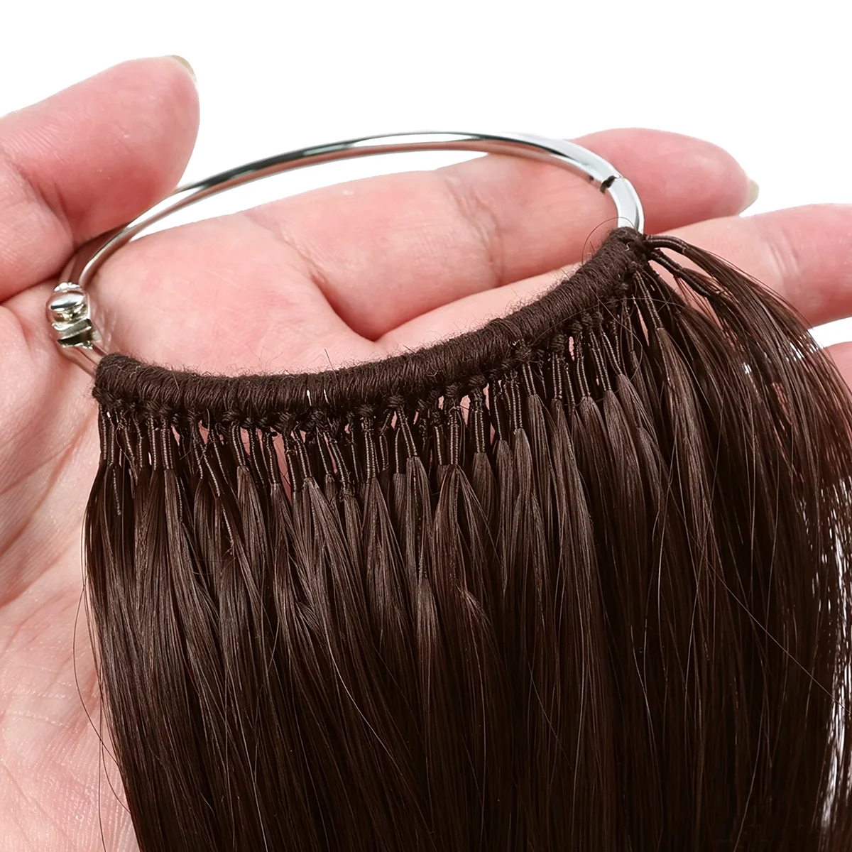 Miss Rola #2 Feather Hair Extension 100% Remy Human Hair Extensions Dark Brown Straight Extensions Hair Crochet Human Hair