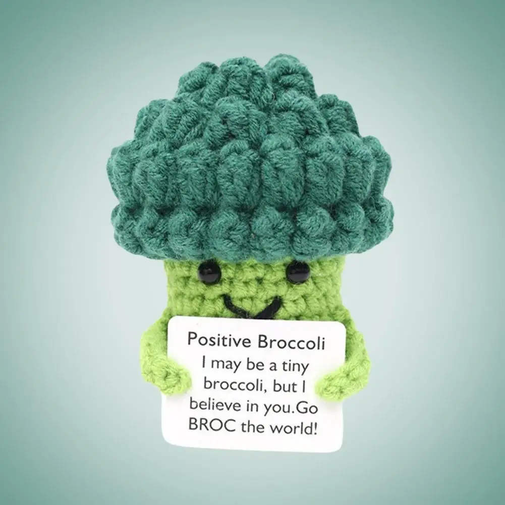 7cm Kawayii Broccoli/carrot Cute Woven Vegetable Doll Wool Crochet Simulation Fruit Decoration Keychain For Friends Mini Knitted