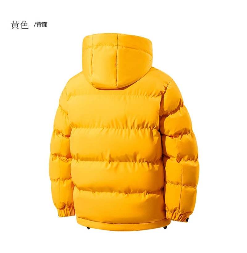 Men Plus Size Hooded Cotton Coat L-8XL Winter Thickened Warm Puffer Jacket for Big Tall Guys 140kg Casual Versatile Trendy Style