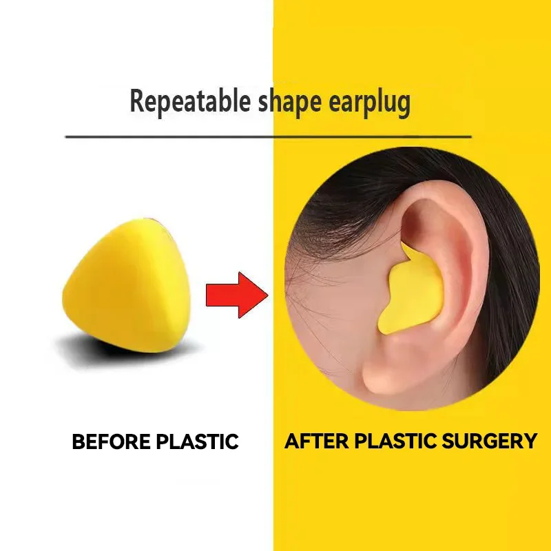 Imagem -02 - Seal Foldable Ear Plugs para Dormir Cancelamento de Ruído Grandes Adultos Tampões Redução do Ruído do Sono Natação e Estudar pu