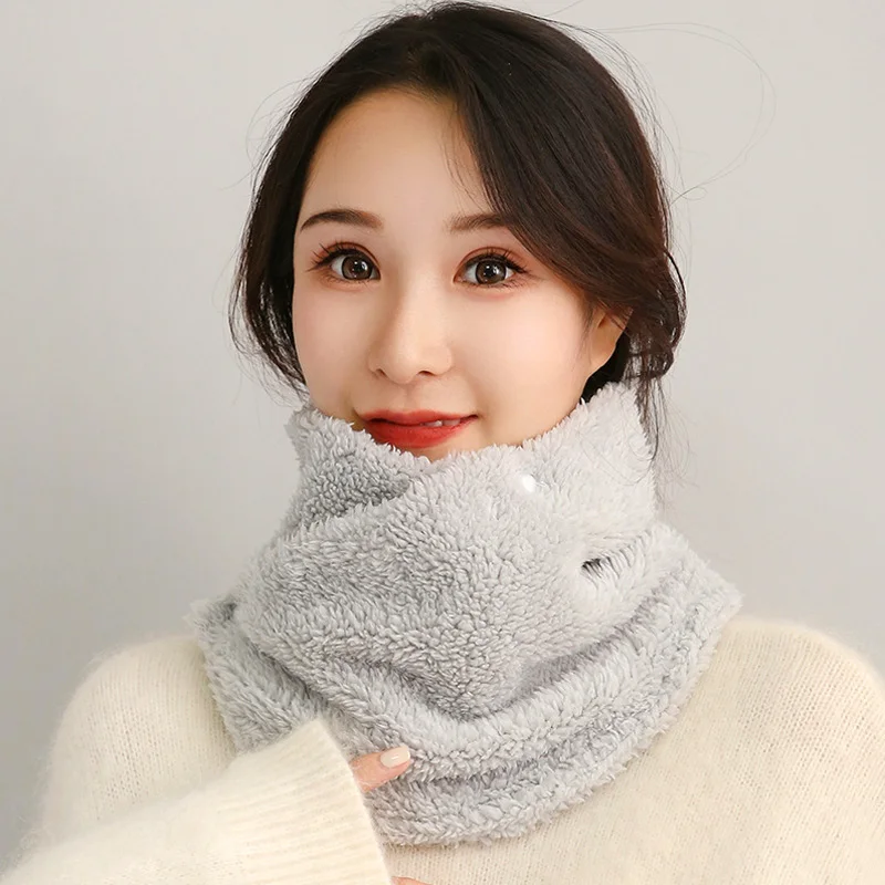 Winter Outdoors Windproof Neck Scarf For Women Men Thickened Warmth Neck Sleeve Plush Warm Neckerchief Protector Neck Cover