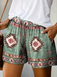 Women's Western Ethnic Resort Style Retro Casual Summer Geometric Pattern Printed Shorts