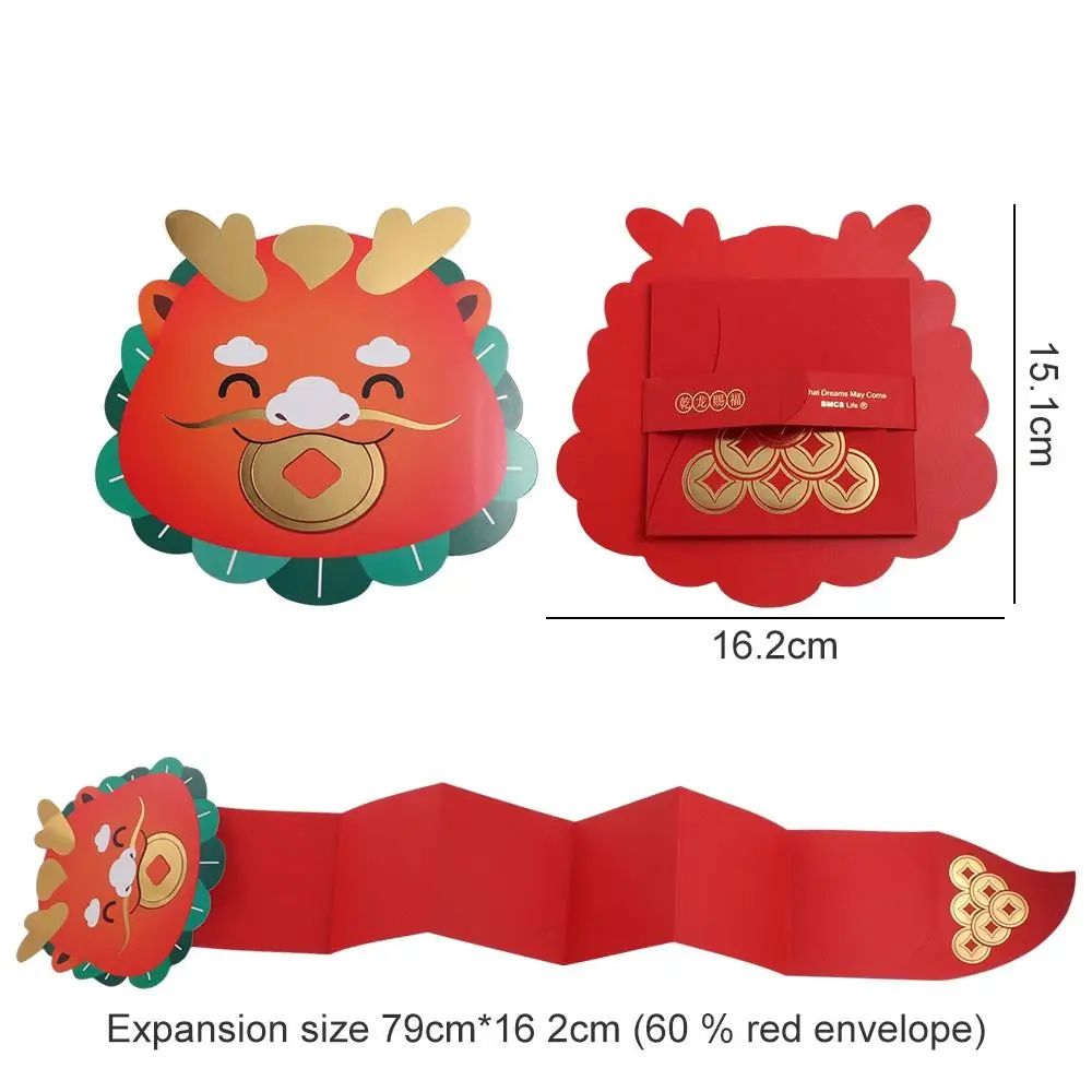 DIY Card Packing Chinese Folding Red Envelope Chinese New Year Decorations Stationery Supplies Folding Lucky Money Pocket