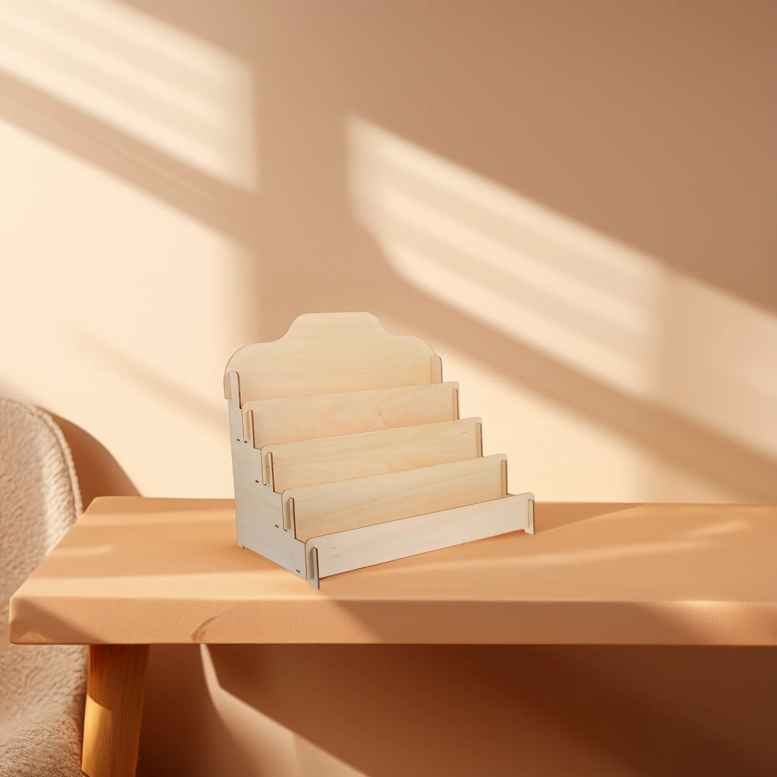 Soporte de exhibición de tarjetas de felicitación, pegatinas, organizador de cumpleaños, madera contrachapada de tilo