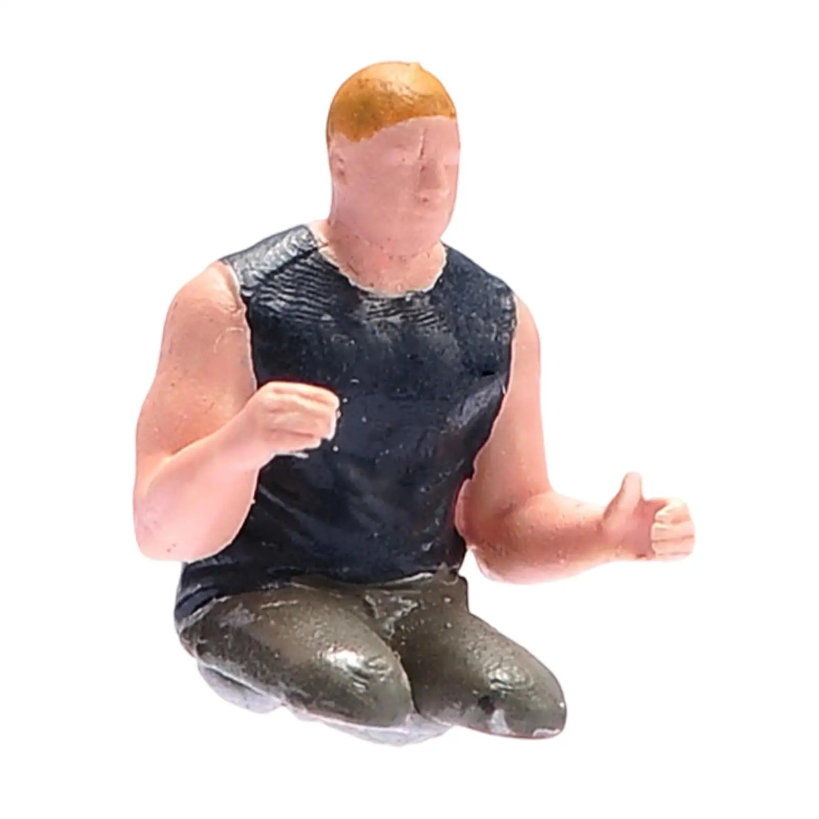 1/64 Miniature Figure Resin Miniature Scenery Prop Human Figure Tiny People Figurine Hand Painted for Crafts Projects Diorama