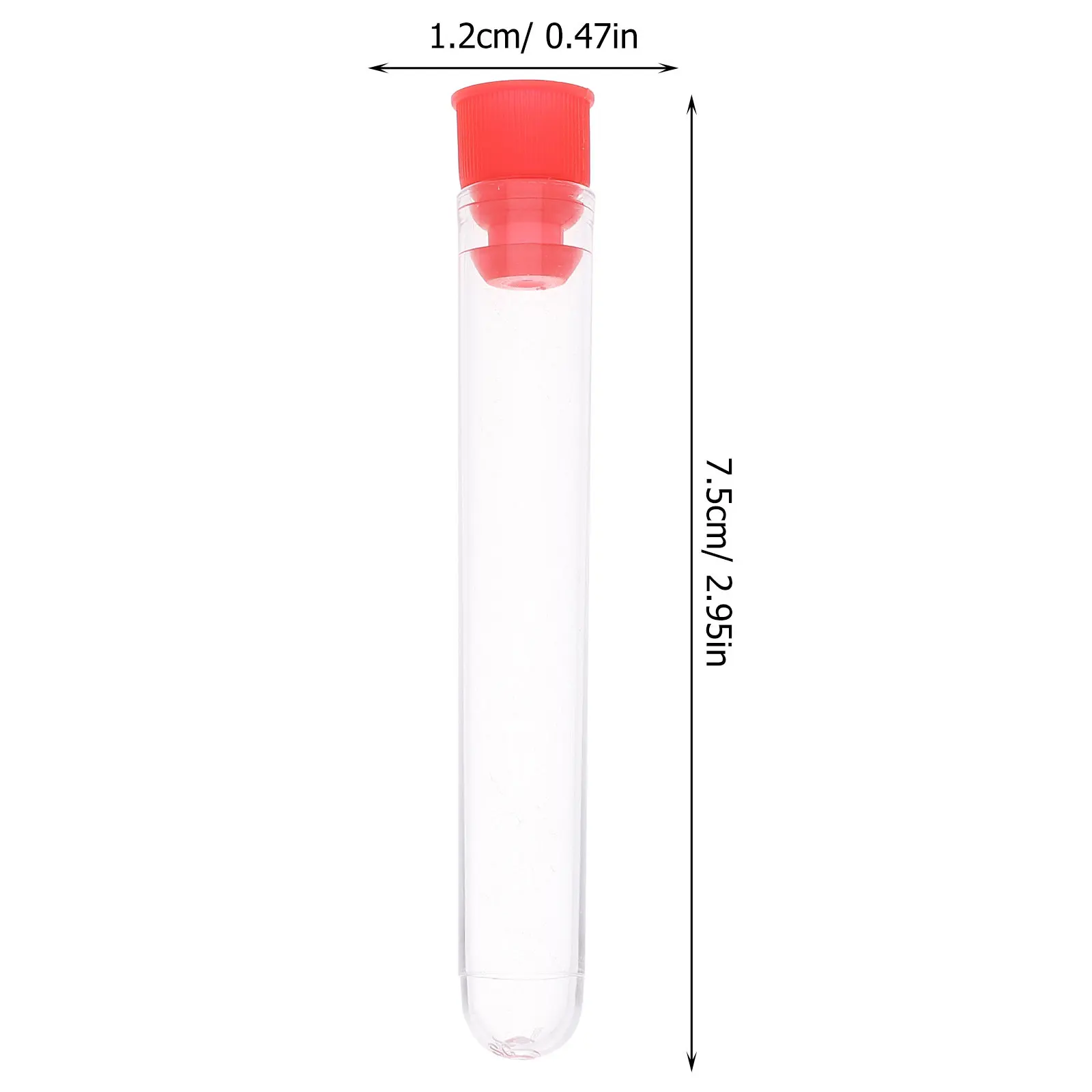 100Pcs Compact Clear Plastic Test Tubes with Easy Seal Screw Caps Ideal for Lab Science Samples Lotion Gel Candy