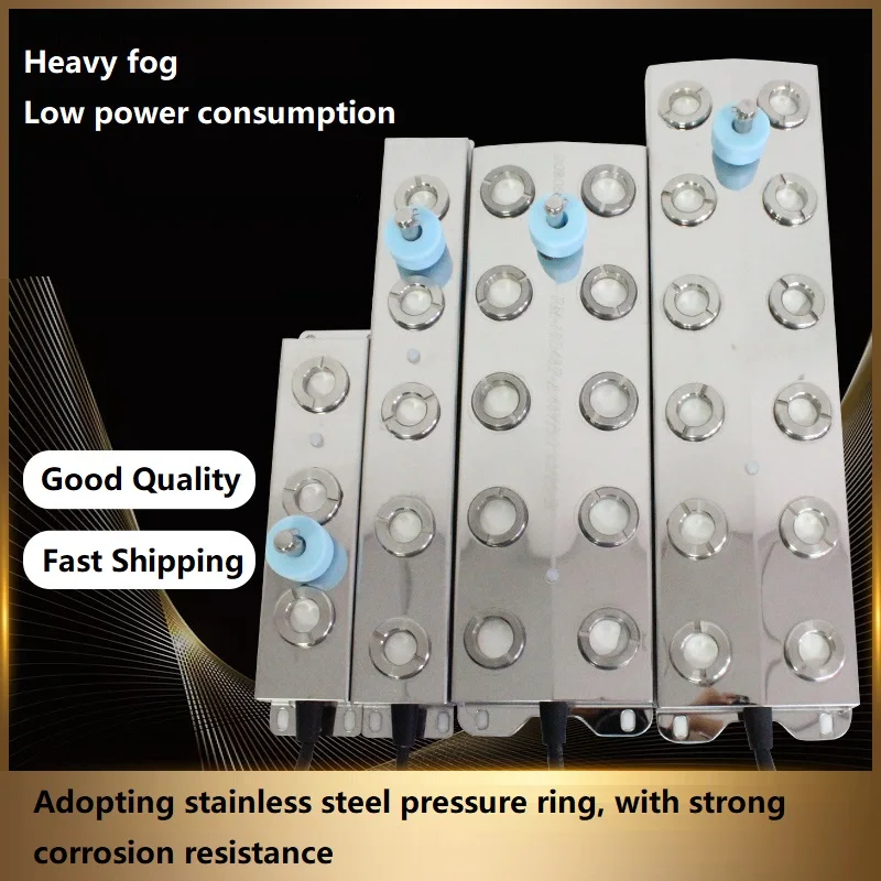 

Ultrasonic Fogger DC48V 3/5/6/10/12 Head Anti-corrosion Humidifier Industrial Atomizer Water Tank Landscape Fog Maker Mist Maker