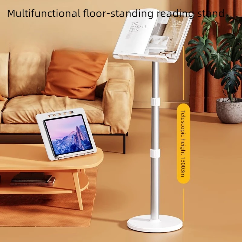 

Adjustable Height Reading Stand Multifunctional Music Hall Music Stand Student Page Holder Clip-On Desk & Floor Tablet Holders