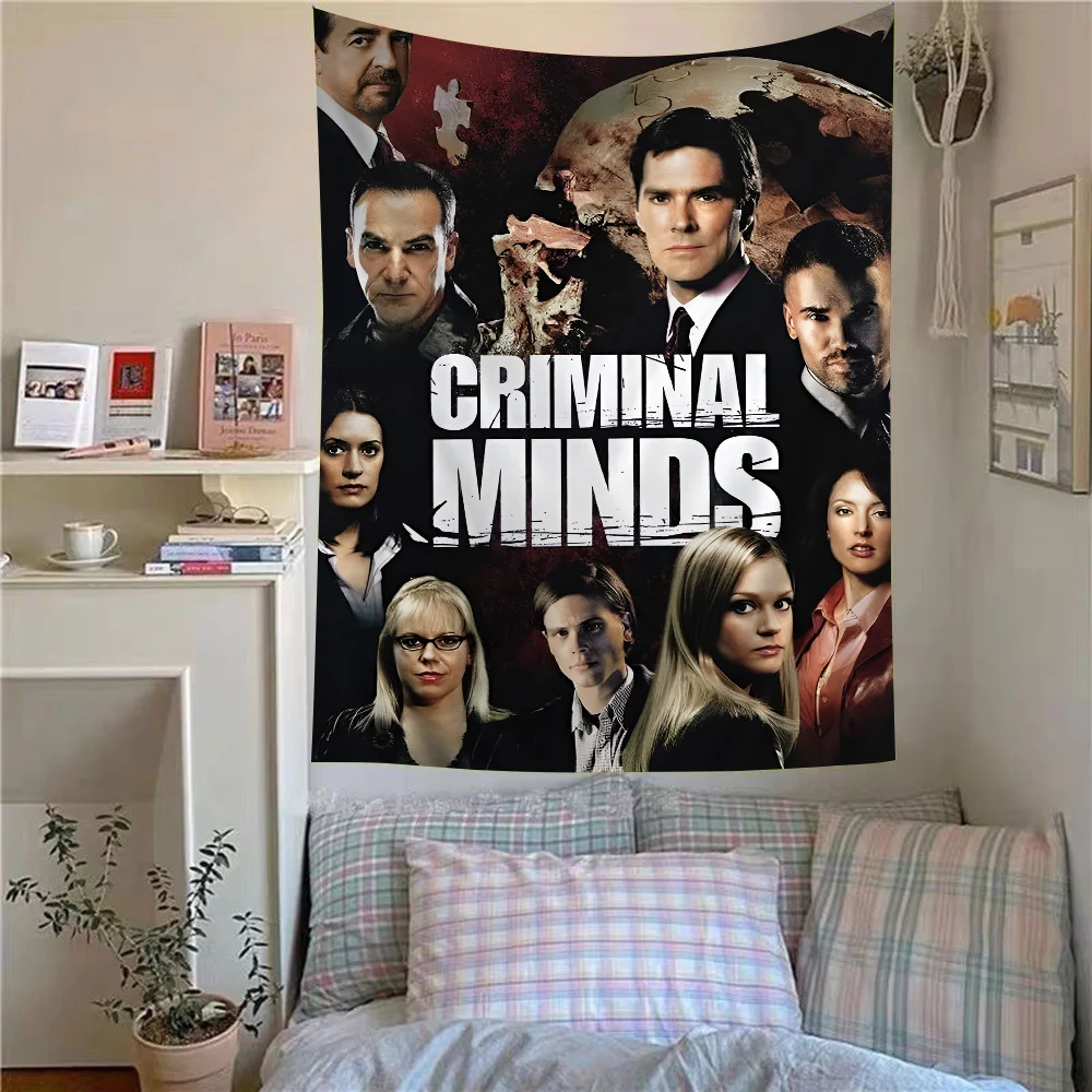 C-Criminal M-Minds TV Series Tapestry Art Printing Japanese Wall Tapestry Anime Wall Hanging Home Decor