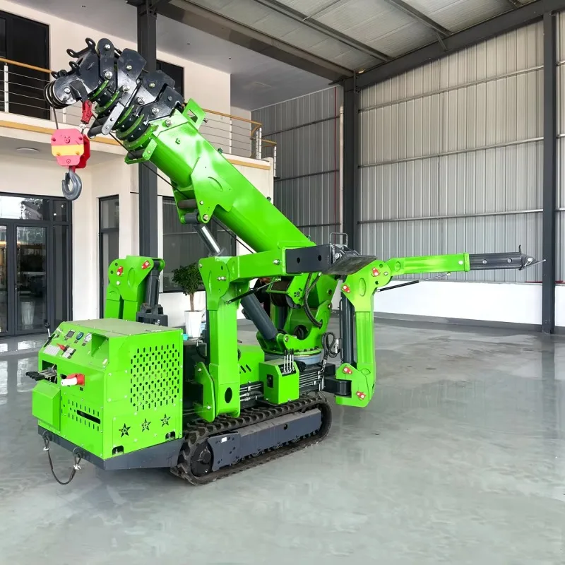 Remote Control Telescopic Boom Spider Crane 3 Ton 3t Mini Crawler Spider Crane Installation Construction Maintenance Projects