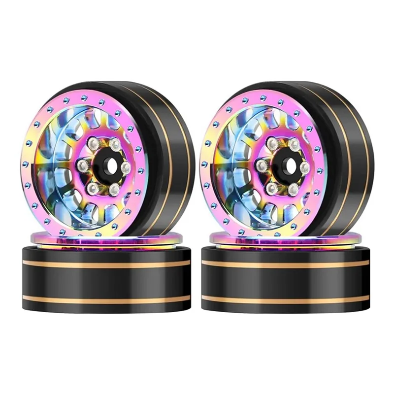 

1.1In Beadlock Wheel Rims Negative Offset 3.5Mm Wheels For 1/18 TRX4M 1/24 SCX24 FCX24 AX24 RC Upgrade Spare Parts Accessories
