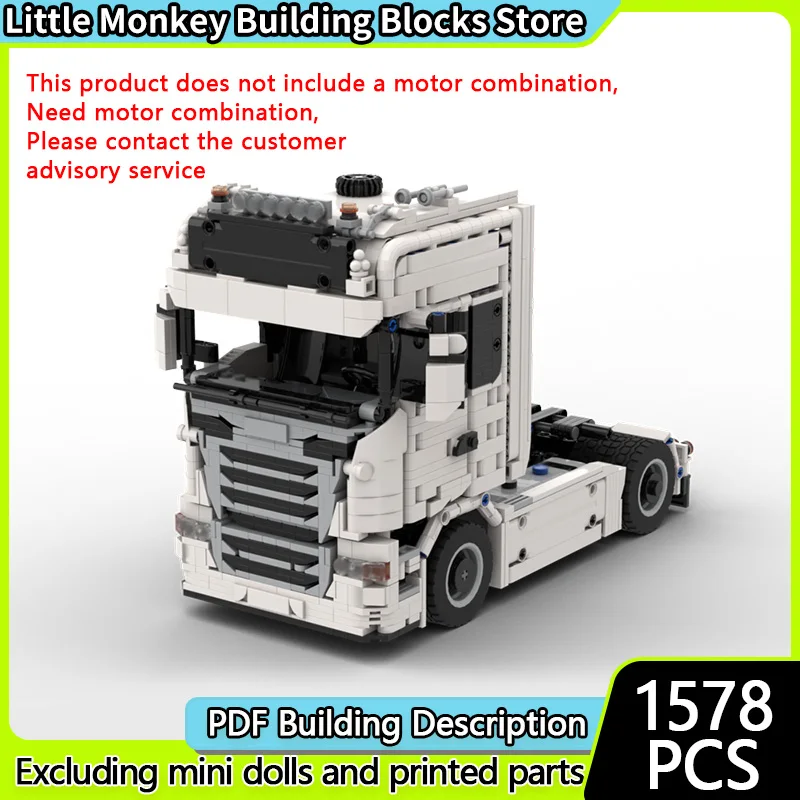 

City Car Model MOC Building Bricks R730 Heavy-Duty Traction Truck Modular Technology Children Holiday Gifts Assemble Toys Suit