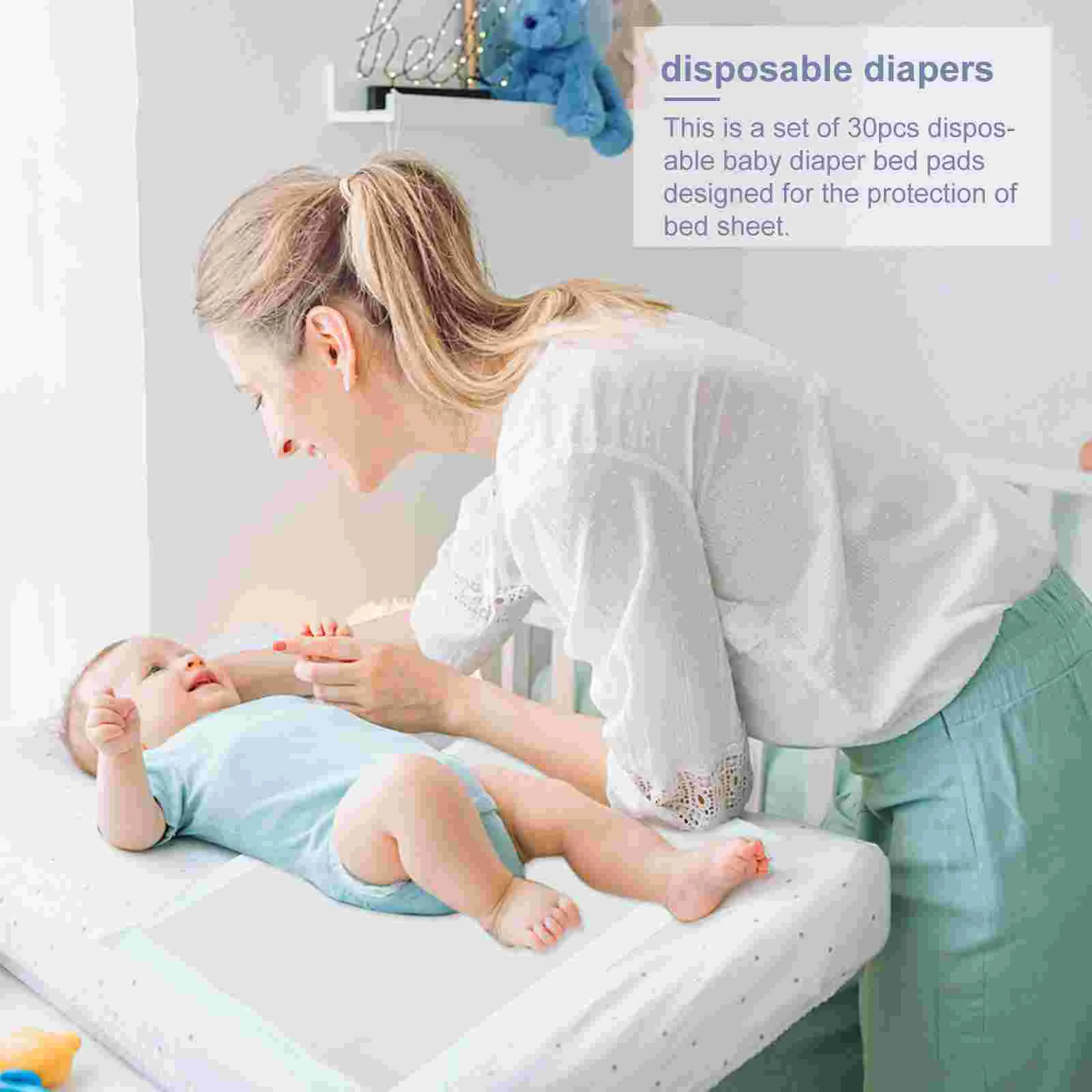 20 Pcs Newborn Diapers Baby Cot Mattress Disposable Incontinence Bed Pads Toddler