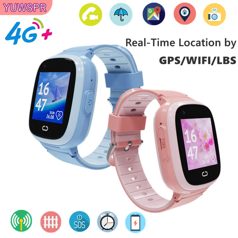 

4G Kids Smart Watch Mobile Phone GPS LBS WiFi Waterproof Position Tracker Remote Monitor Video Call SOS Camera Child Watch LT30