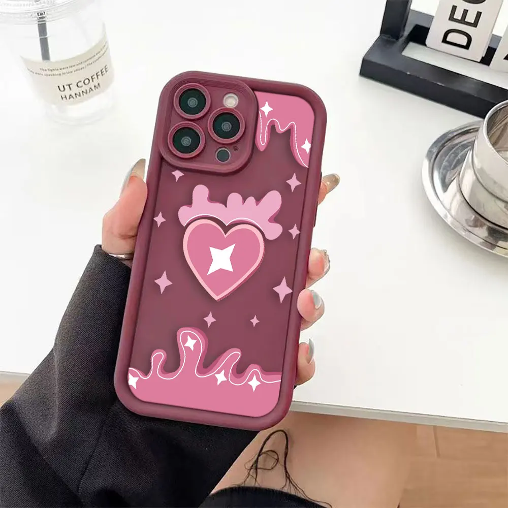 Colorful Unique Love Phone Case For OPPO A98 A96 A94 A93 A92 A78 A76 A74 A72 A58 A57 A55 A54 A53 A52 A38 4G 5G 2020 2022 Case