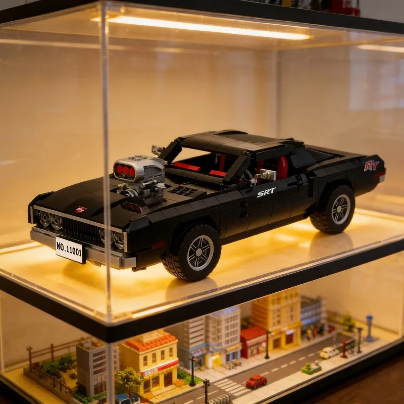 2026 Technical Car Dodge Charger Racing car Building Blocks Model Bricks Toys In Movie Fast Furious Vehicle Gifts For Boyfriend view 2