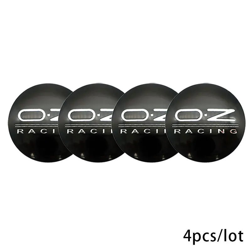 4PCS/LOT 56MM 3D Car Wheel Center Wheel Hub Cap Auto Refit Sticker Decoration Accessories Case For OZ Racing Car Styling