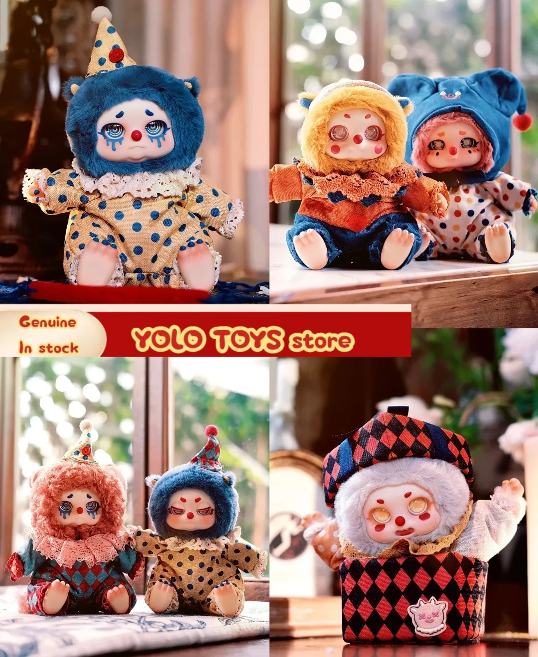 

Original Dreamland Circus Series Blind Box Kawaii Anime Figure Plush Cute Toys Doll Room Desktop Decoration Birthday Present