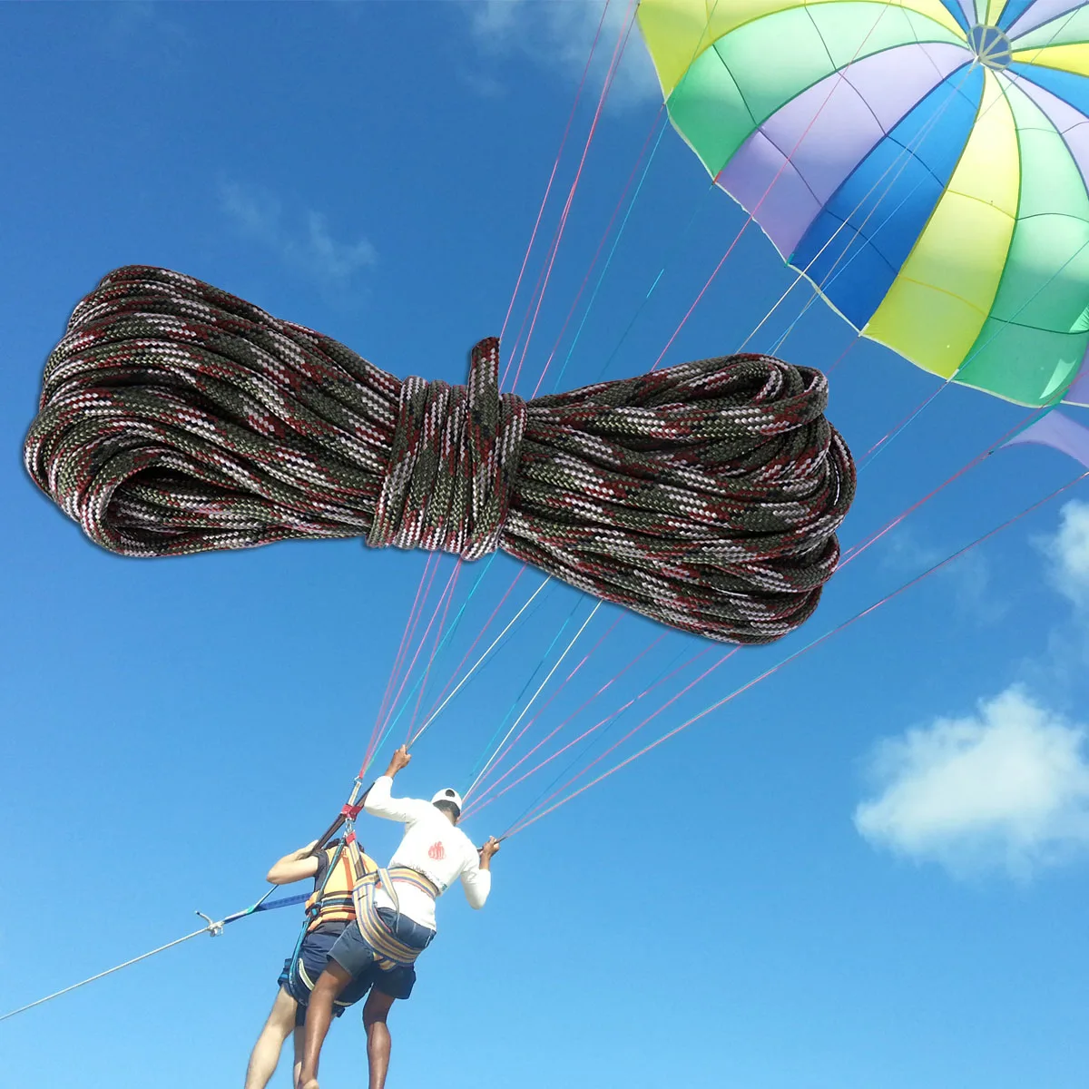 

Survival Seven Cores Umbrella Rope Crafting Kit Nylon Military Parachute Cord (7 Meters, Camouflage Color)