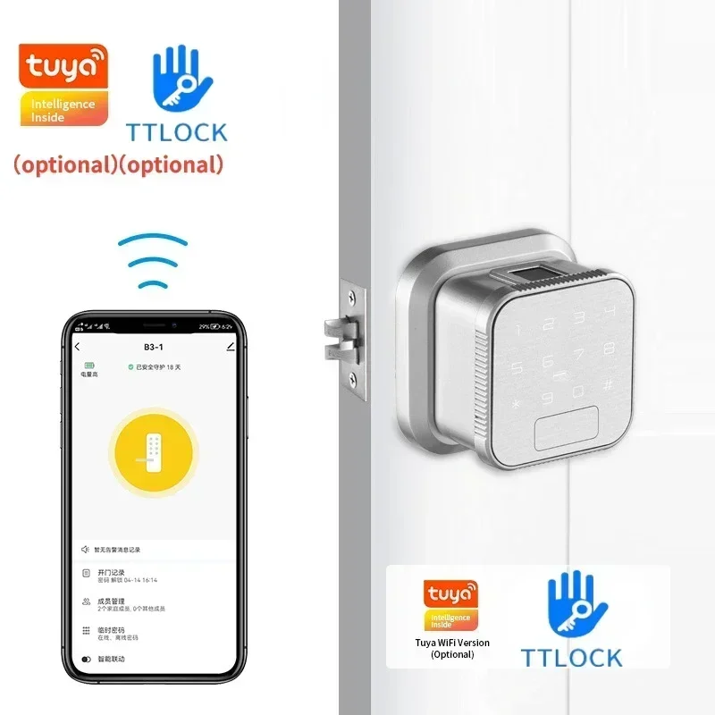 Приложение Tuya WIFI Unlcok Smart Fingerprint Lock TTLOCK BLE Электронный дверной замок Отпечаток пальца Пароль Карта NFC Key APP Дистанционная разблокировка