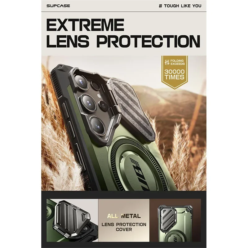 Etui SUPCASE do Samsung Galaxy S24 Ultra 6.8 cala 2024 UB Mag XT, wytrzymałe etui na całe urządzenie z osłoną aparatu i wbudowaną podpórką. — zdjęcie produktu 3