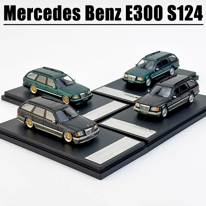 Sterfelijke Schaal 1/64 Mercedes Benz E300 S124 Limited Edition Legering Speelgoed Motorvoertuig Diecast Metaal Model Geschenken