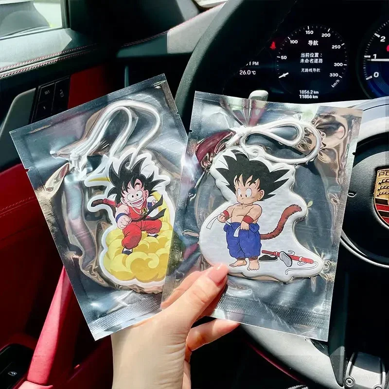 Quente dragon ball son goku carro fragrância anime carro de longa duração aromaterapia fragrância