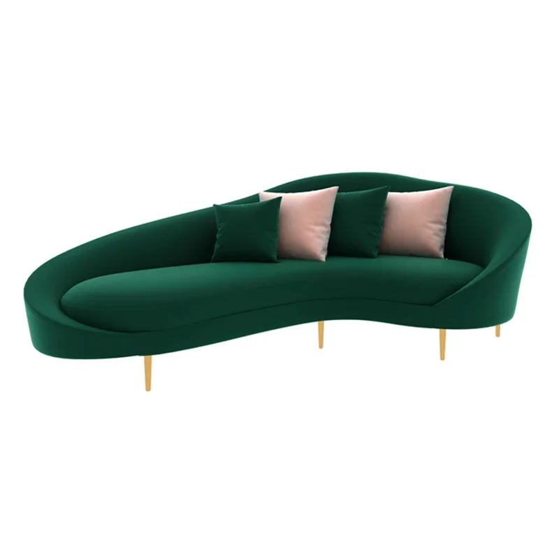 

For sofa simple modern curved beauty salon leisure club reception small sofa