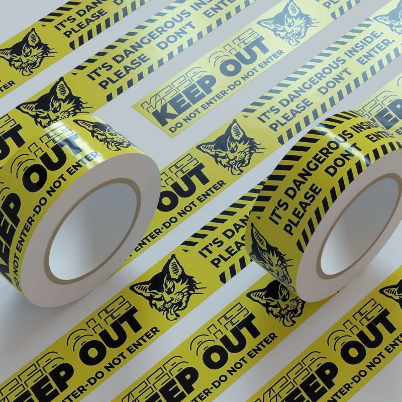 

Custom.KEEP OUT рыба наклейка рулон украшения водонепроницаемая лента чемодан наклейка для ноутбука полоса