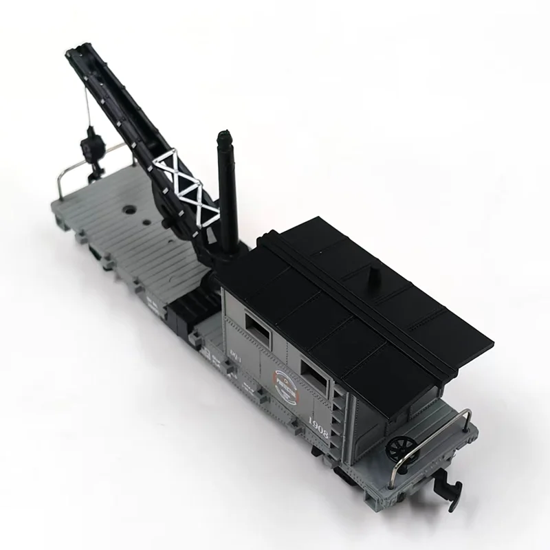 Ho Scale Plastic 1/87 HF 40-Foot Caboose Crane Transport Car Crane 98300 Train Model Sand Table Static Display Adult Collection