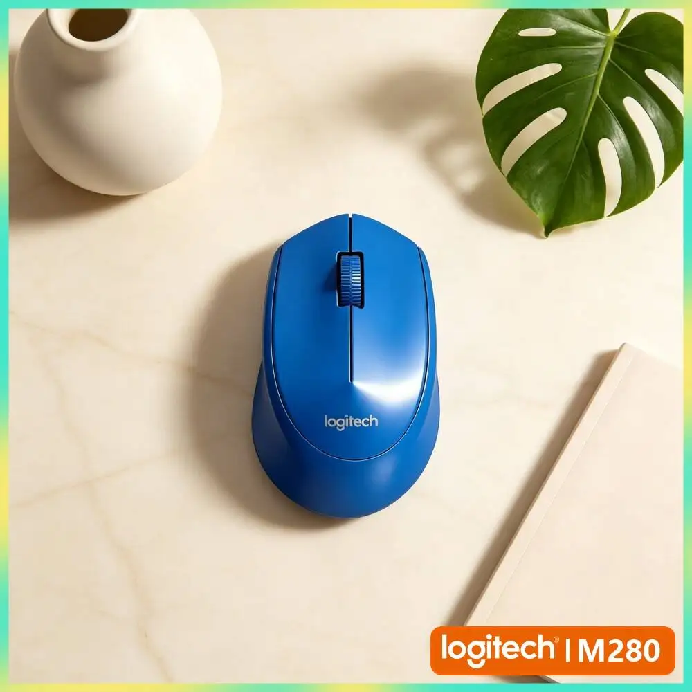 Logitech M280 Wireless Optical Mouse Anti-Dust Shield Sensor 2.4GHz 1000 DPI Precise Cursor Control for Mac Windows PC