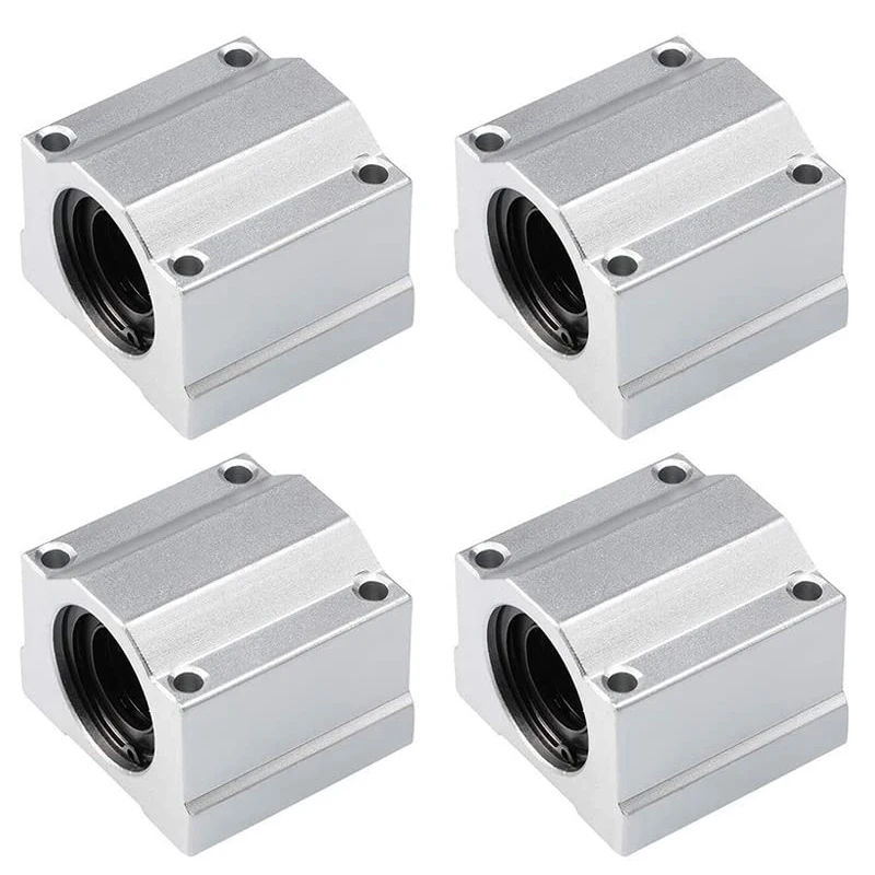 

4Pcs Linear Motion Ball Bearing Slide Block Bushing SC6UU SCS8UU SC10UU SC12UU SC16UU for Linear Guild Rail Shaft CNC 3D Printer