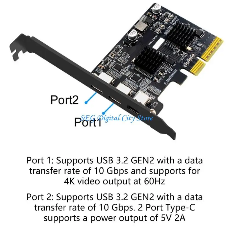 محولات بطاقة الفيديو U75B PCIe 4X إلى DisplayPort من النوع C لإخراج البيانات بسرعة عالية وإعدادات الشاشات المتعددة #5
