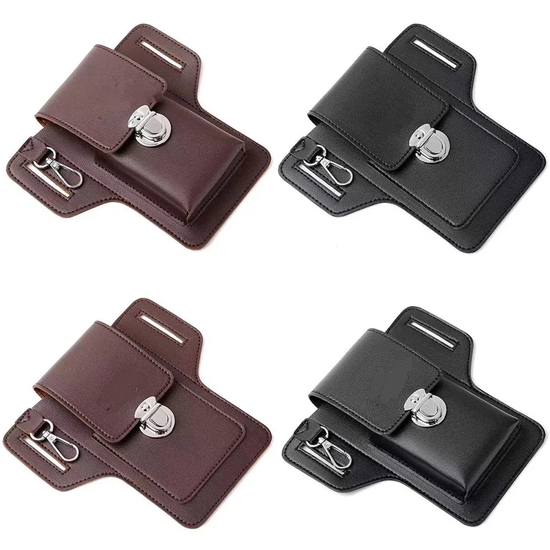 متعددة الوظائف بو الجلود حقيبة الخصر للرجال ، محفظة الهاتف المحمول ، السفر في الهواء الطلق ، الرياضة بوم الحقيبة ، الأزياء #3