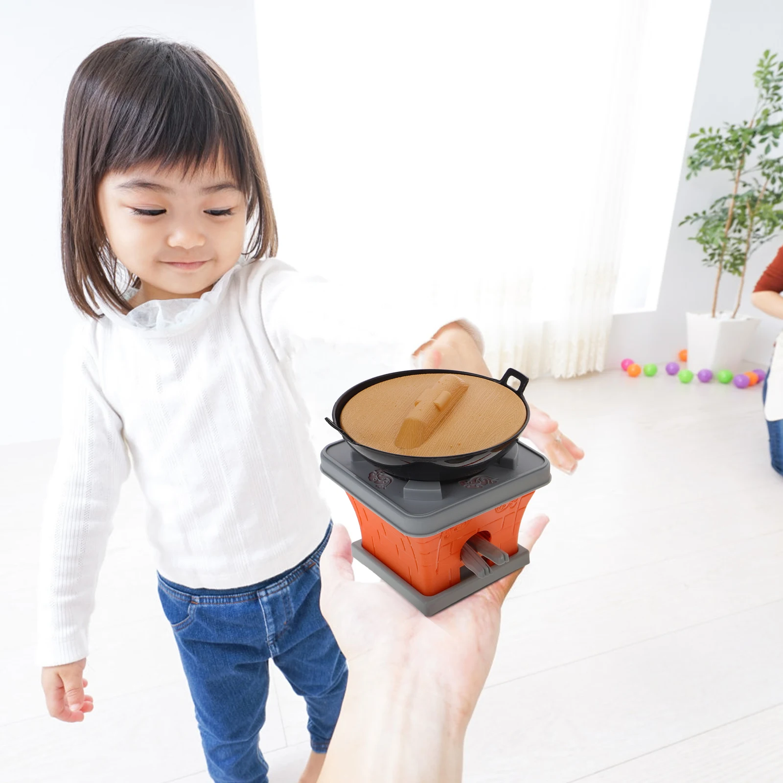 

Mini Kitchen Set Cookware Toys Simulated Realistic Pretend Play Steamer Plastic Kids Fake Cooking Sets Interactive
