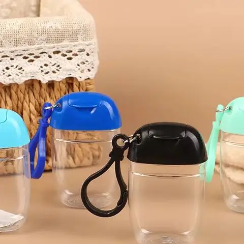 30ml Draagbare Hervulbare Flessen Met Haak Handdesinfecterend Alcohol Cosmetica Container Outdoor Mini Zeepdispenser Container