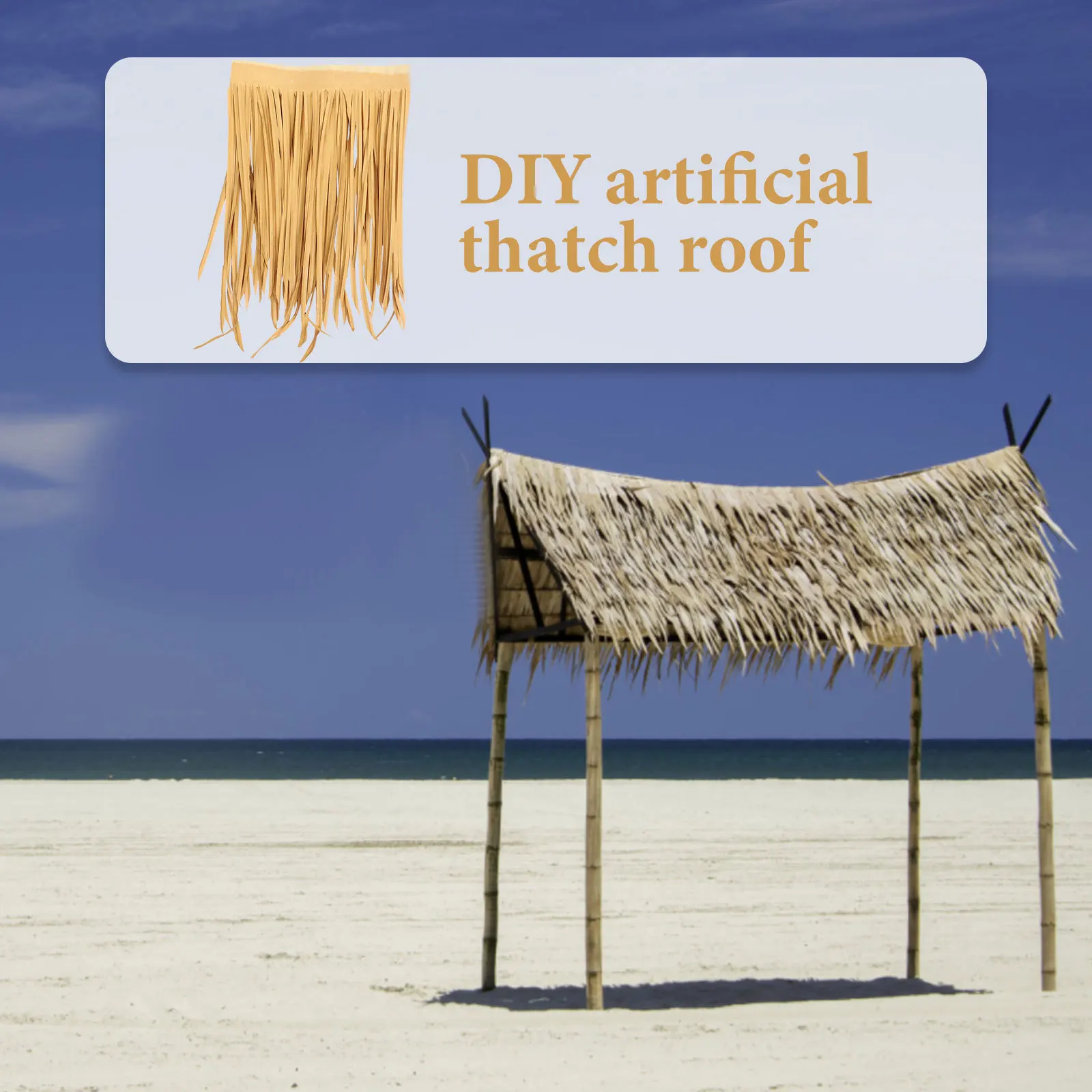 

4Pcs Simulated Thatch Roof Artificial Straw Roof Decorative Garden Lawn Home Landscaping for Scarecrow Costume