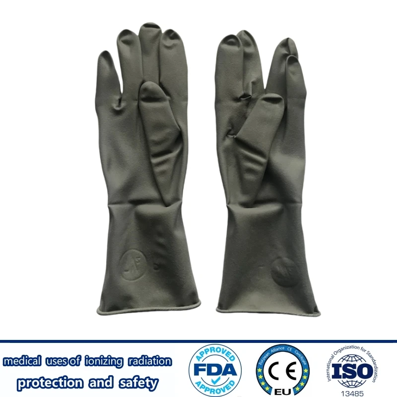 Recommend x-ray radiological protection 0.025mmpb ultra thin rubber gloves ionizing radiation protective natural rubber gloves